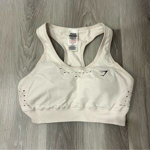 Gymshark White Sports Bra Size M